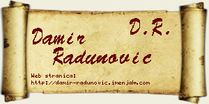 Damir Radunović vizit kartica